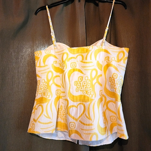 EUC TRINA TURK Poolside Gossip Hook & Eye Front Closure Tank - Picture 3 of 4